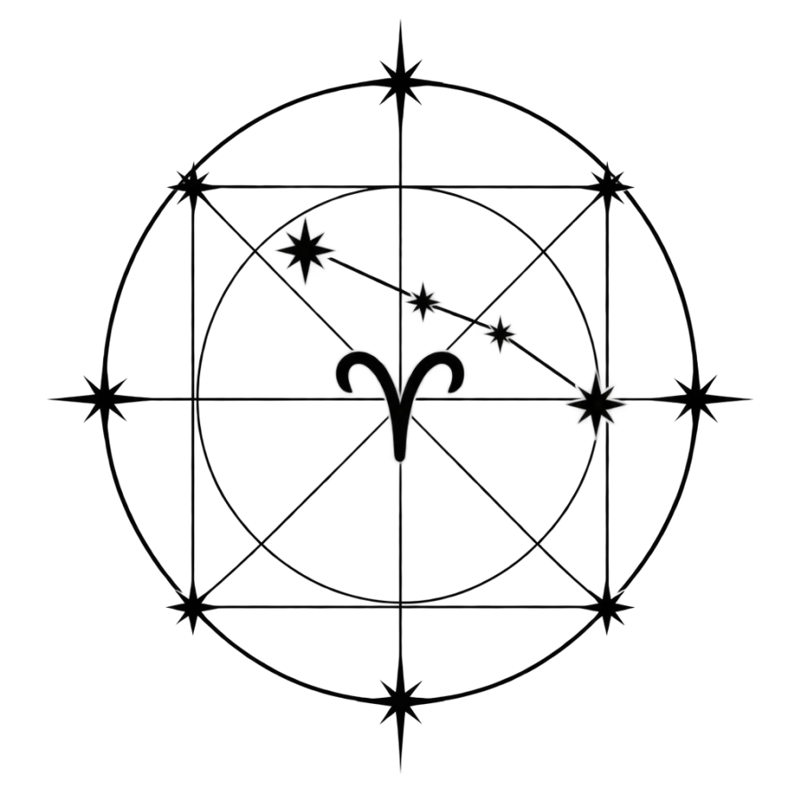 Aries tattoo design generated with AI Tattoo Lab