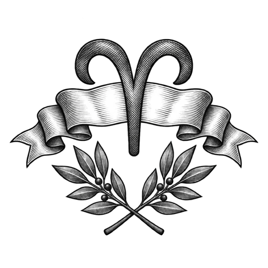 Aries tattoo design generated with AI Tattoo Lab