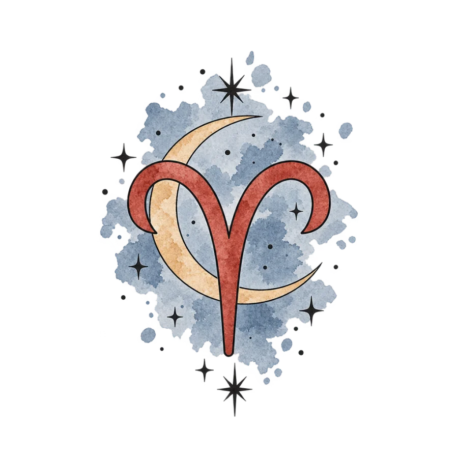 Aries tattoo design generated with AI Tattoo Lab