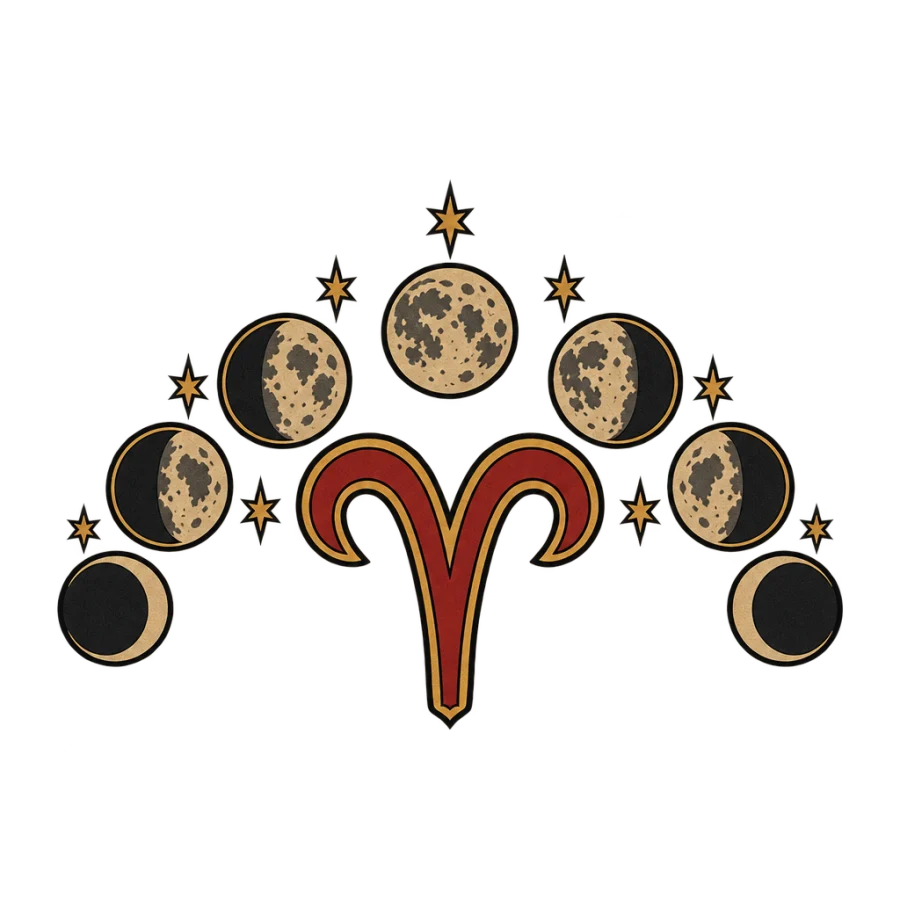 Aries tattoo design generated with AI Tattoo Lab