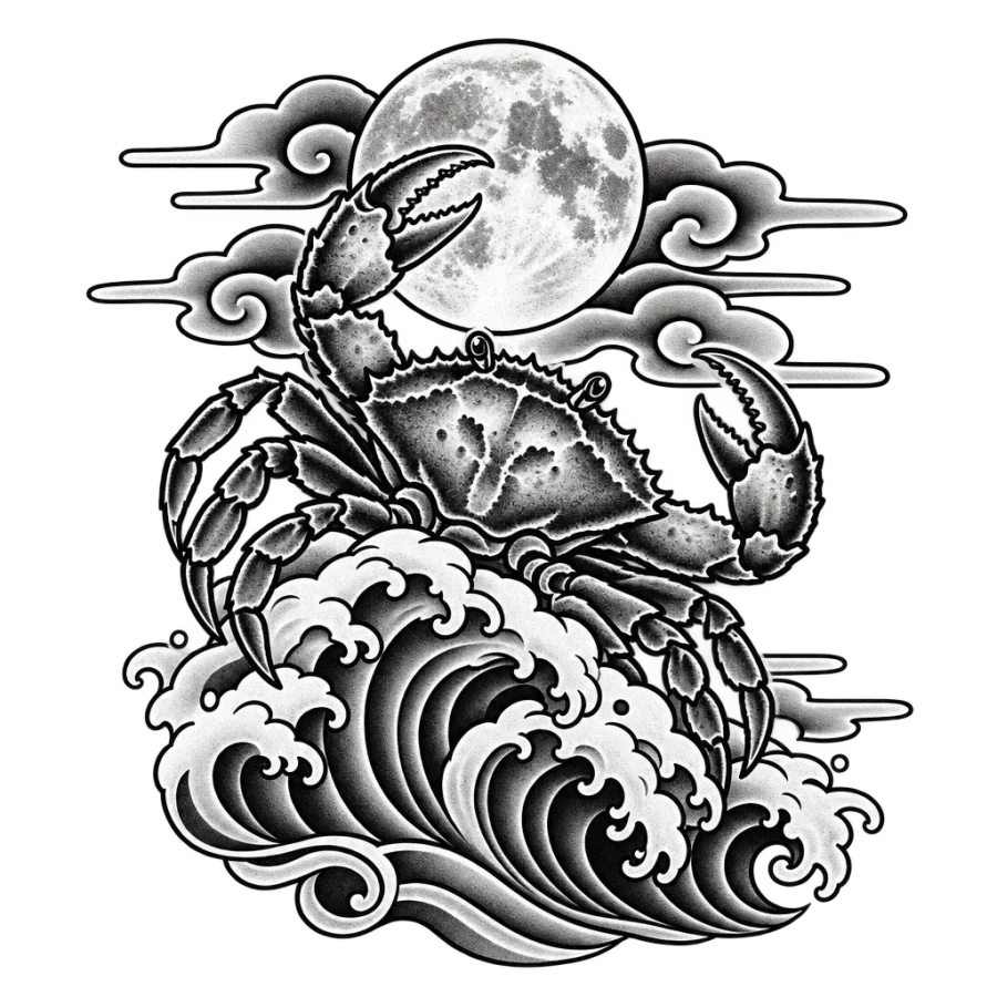 Cancer tattoo design generated with AI Tattoo Lab