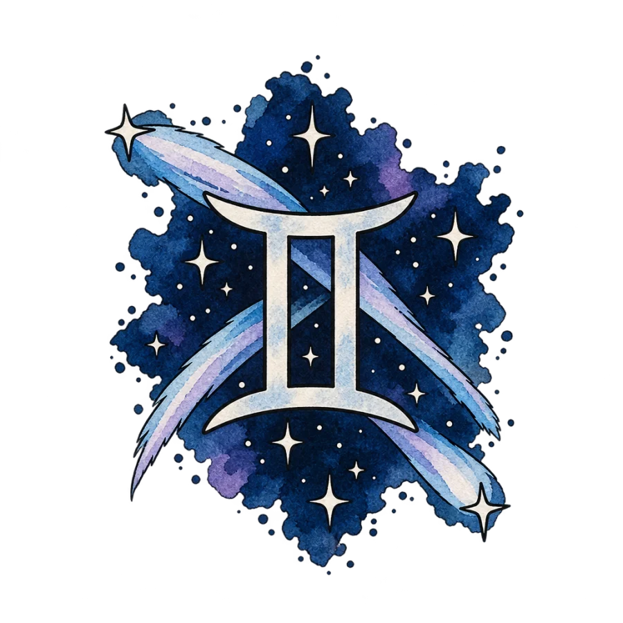 Gemini tattoo design generated with AI Tattoo Lab