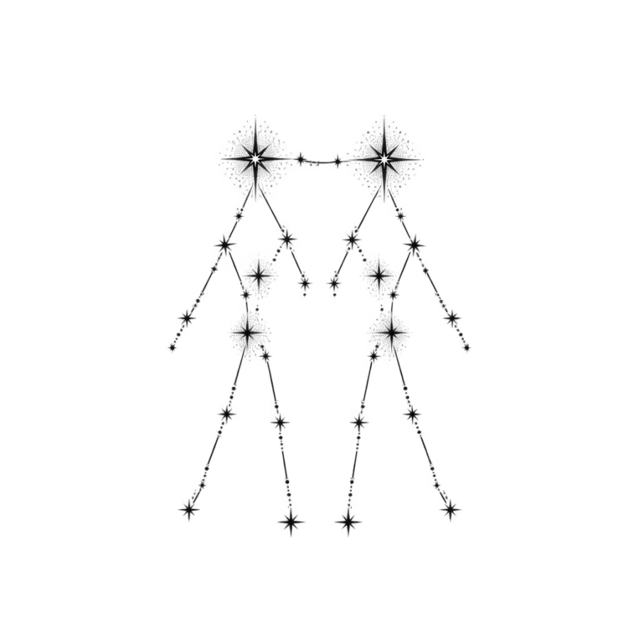 Gemini tattoo design generated with AI Tattoo Lab