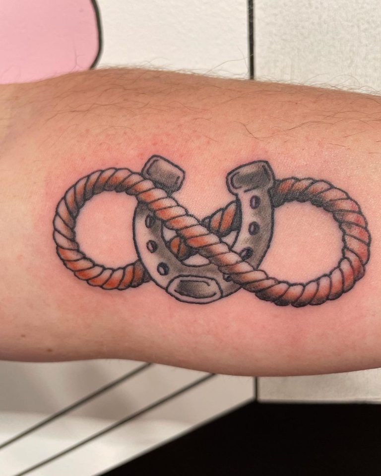 30+ Unique Horseshoe Tattoo Ideas That Symbolize Luck and Protection ...